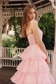 Glitter Print Sleeveless A-line Tiered Gown by Juliet JT2438K - Long Formal Dresses