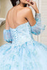 Glitter Print Strapless Ball Gown by Elizabeth K GL1944 - Quinceanera Dresses