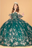 Glitter Print Strapless Ball Gown by Elizabeth K GL1944 - Quinceanera Dresses