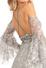 Glitter Print V-Neck Gown by Elizabeth K GL3002 - Long Formal Dresses