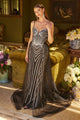 Glitter Sleeveless Overskirt Gown by GLS Gloria GL3587 - XS / Black - Long Formal Dresses