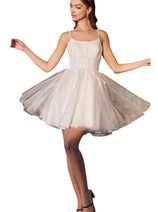 Glitter Tulle Cocktail Dress 2025 Sparkling Party Dress