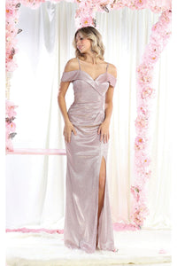Glittery Formal Evening Gown - ROSE GOLD / 4