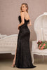 Elizabeth K GL3113 Spaghetti Strap Feather Gown - Dress