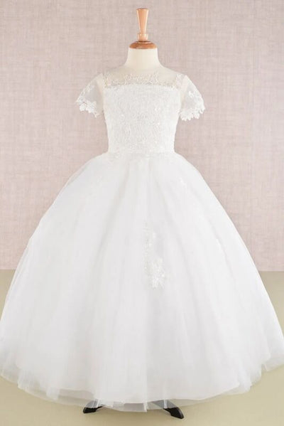 GK113 White Girl Pageant Dress by Elizabeth KGK113