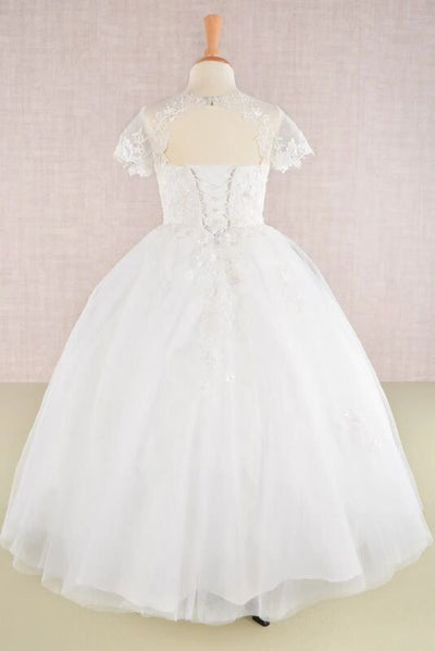 GK113 White Girl Pageant Dress by Elizabeth KGK113
