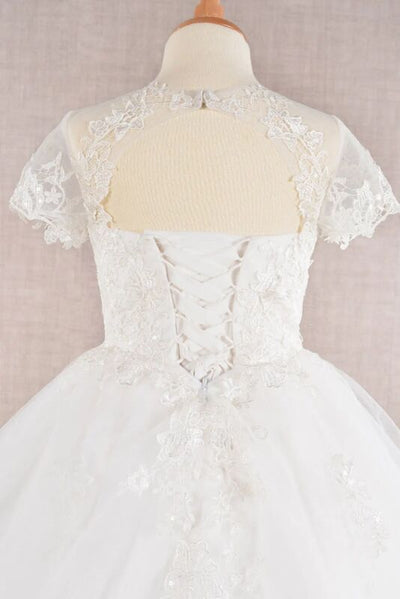 GK113 White Girl Pageant Dress by Elizabeth KGK113
