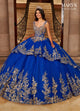 Alta Couture MQ3079 Gold Applique Quinceanera Dress