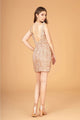 Gold Christmas & Holiday Dress in sequin By Elizabeth K GS3085 - Gold / XS
