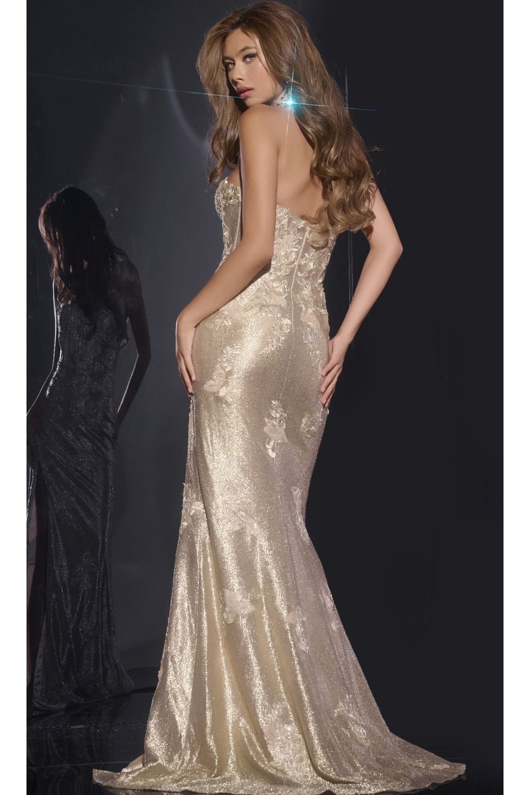 Gold Long Prom Dress: Jovani 43587 - Prom
