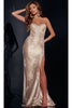 Gold Long Prom Dress: Jovani 43587 - Gold / Prom