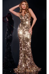 Gold Sequin Prom Dress: Jovani 40675 - Gold / Prom