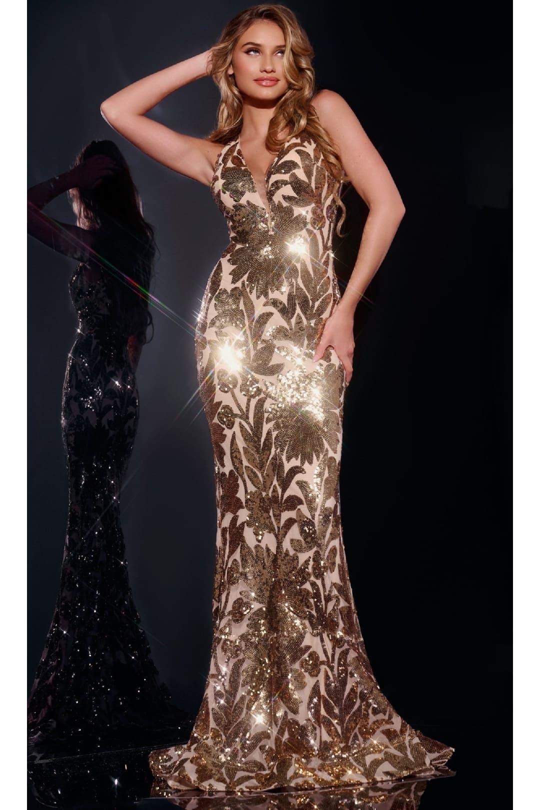 Gold Sequin Prom Dress: Jovani 40675 - Gold / Prom