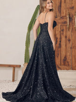 Gown for New Year's Eve in Black Style A1241 Party Dress