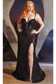 Gown for New Year’s Eve in Black Style CM334C Party Dress - Black / 16 - Prom