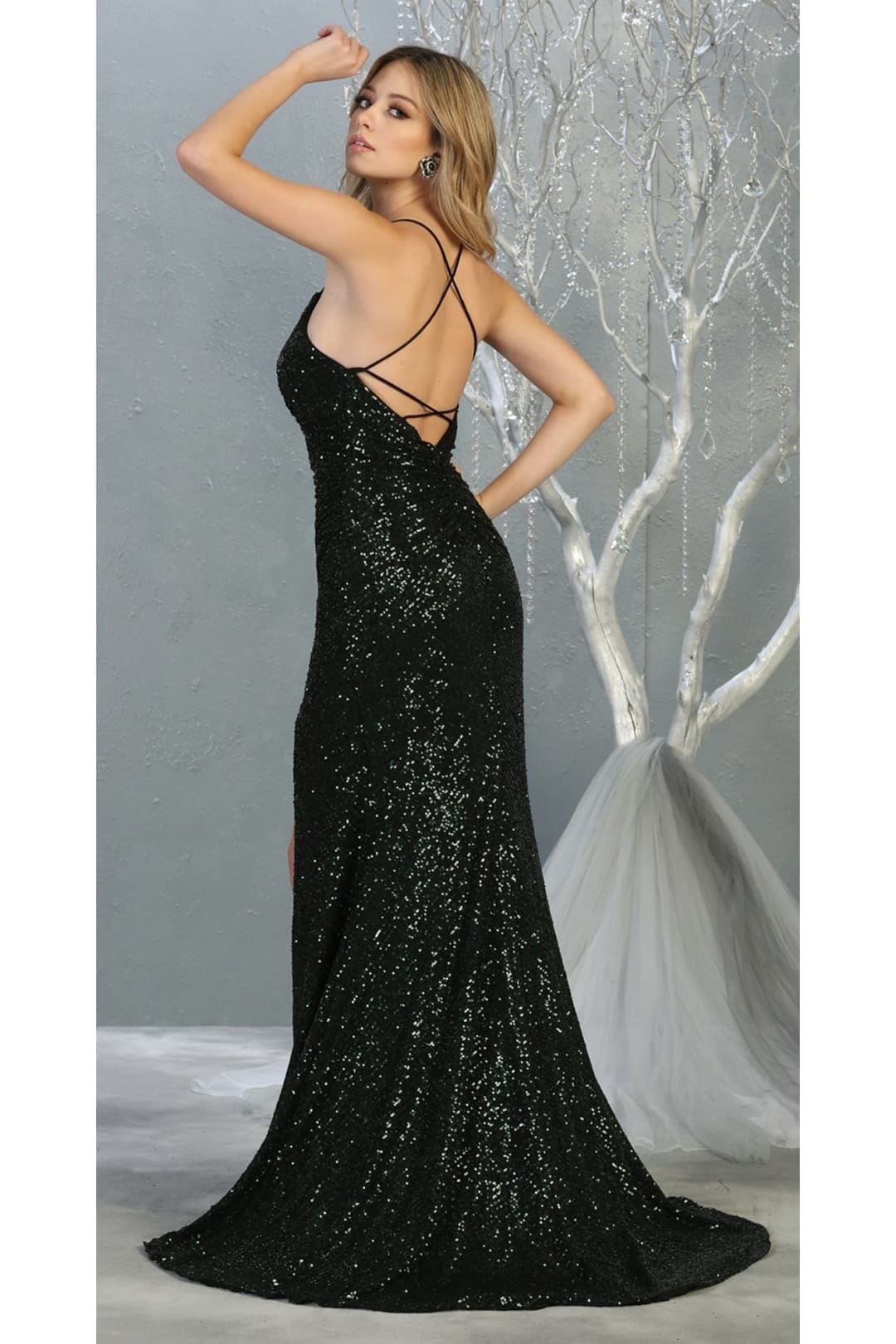 Gown for New Year’s Eve in Black Style RQ7852 Party Dress - Dress
