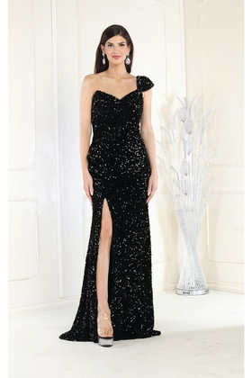 Gown for New Year's Eve in Black Style RQ8003 Party Dress