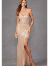 Gown for New Year's Eve in Champagne  Style 273 Party Dress