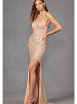 Gown for New Year's Eve in Champagne  Style 273 Party Dress