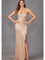 Gown for New Year's Eve in Champagne  Style 273 Party Dress