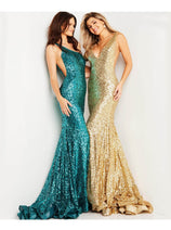 Gown for New Year's Eve in Emerald Green Style 23079 Party Dress