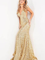 Gown for New Year's Eve in Gold Style 23079 Party Dress