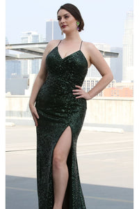 Gown for New Year’s Eve in Hunter Green Style RQ7852 Party Dress - Dress