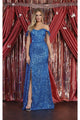 Gown for New Year’s Eve in Midnight Blue Style MQ1957 Party Dress - Dress