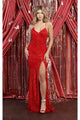 Gown for New Year’s Eve in Red Style RQ7852 Party Dress - Red / 2 - Dress