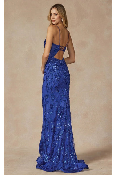 Gown for New Year’s Eve in Royal Blue Style 2411 Party Dress - Dress