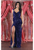 Gown for New Year’s Eve in Royal Blue Style MQ1957 Party Dress - Dress