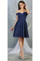 Graduation Short Metallic Dress - ROYAL BLUE / 2
