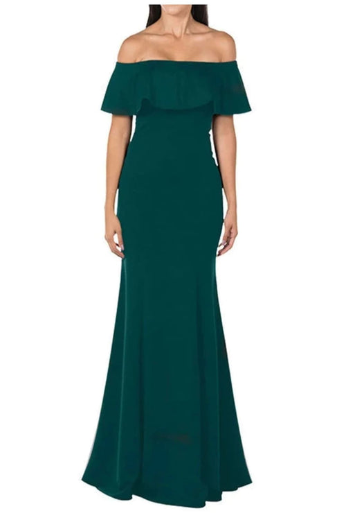 Long Evening Dress - GREEN / XS