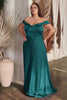 Green Christmas & Holiday Dress in Satin by Cinderella Divine CD325