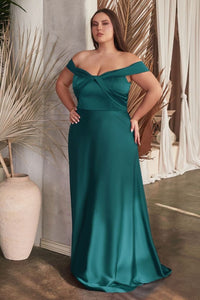 Green Christmas & Holiday Dress in Satin by Cinderella Divine CD325