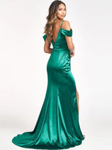 Green Christmas & Holiday Dress in Satin By Elizabeth K GL3060
