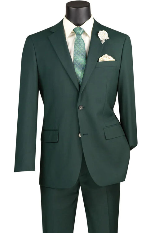Green Groomsmen Suit for Men & Boys - Perfect for Weddings + Free Tie - Green / 36Short - Suits