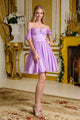Elizabeth K GS3633 Off the Shoulder A-line Short Homecoming Dress