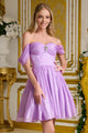 Elizabeth K GS3633 Off the Shoulder A-line Short Homecoming Dress