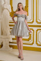 Elizabeth K GS3633 Off the Shoulder A-line Short Homecoming Dress