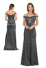 Mermaid Prom Evening Gown - LAY8482 - BLACK/SILVER / XS