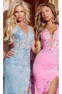 Halter Lace Prom Dress: Jovani D5028 - Prom