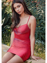 Red Bridesmaid Dresses-Inexpensive Heat Stone Short by Juliet JT911A