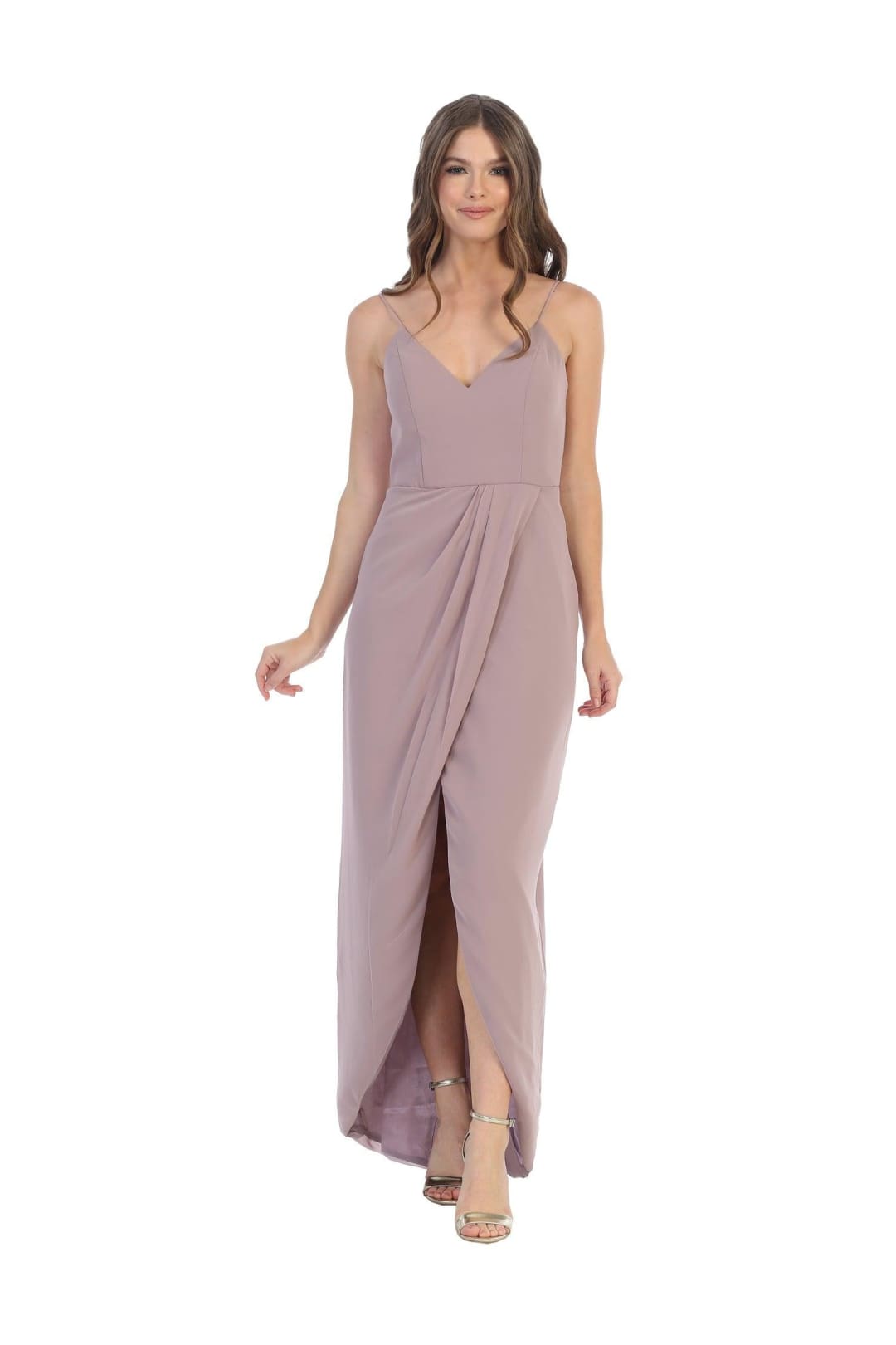 High Low Bridesmaids Chiffon Dress - The Dress Outlet