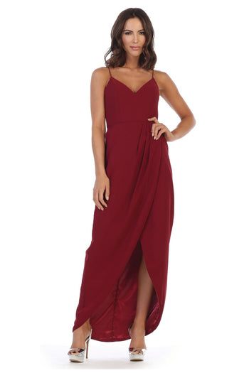 High Low Bridesmaids Chiffon Dress - The Dress Outlet