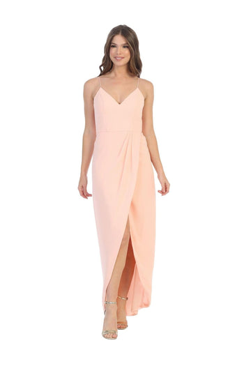High Low Bridesmaids Chiffon Dress - The Dress Outlet