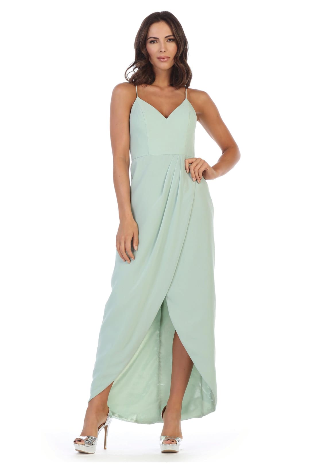 High Low Bridesmaids Chiffon Dress - The Dress Outlet