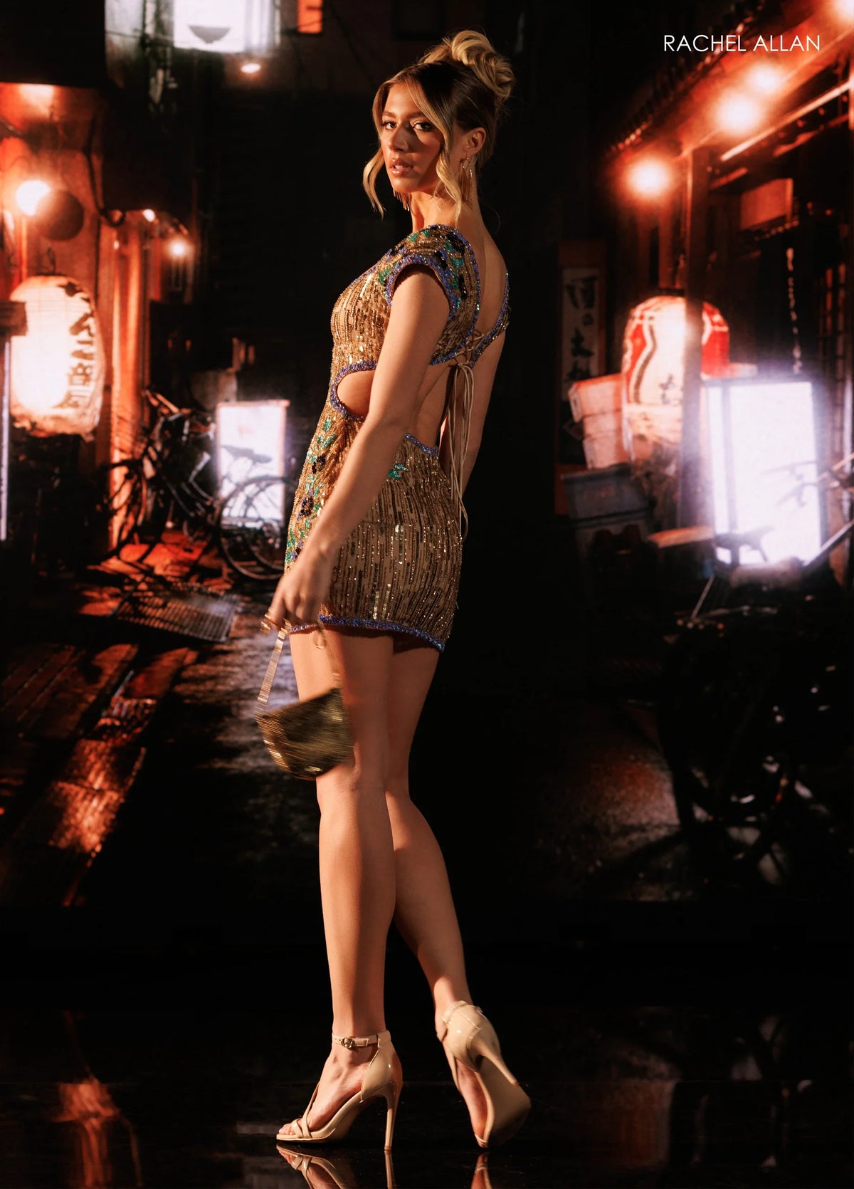 Rachel Allan CHAMPAGNE MULTI Apparel & Accessories > Clothing > Dresses