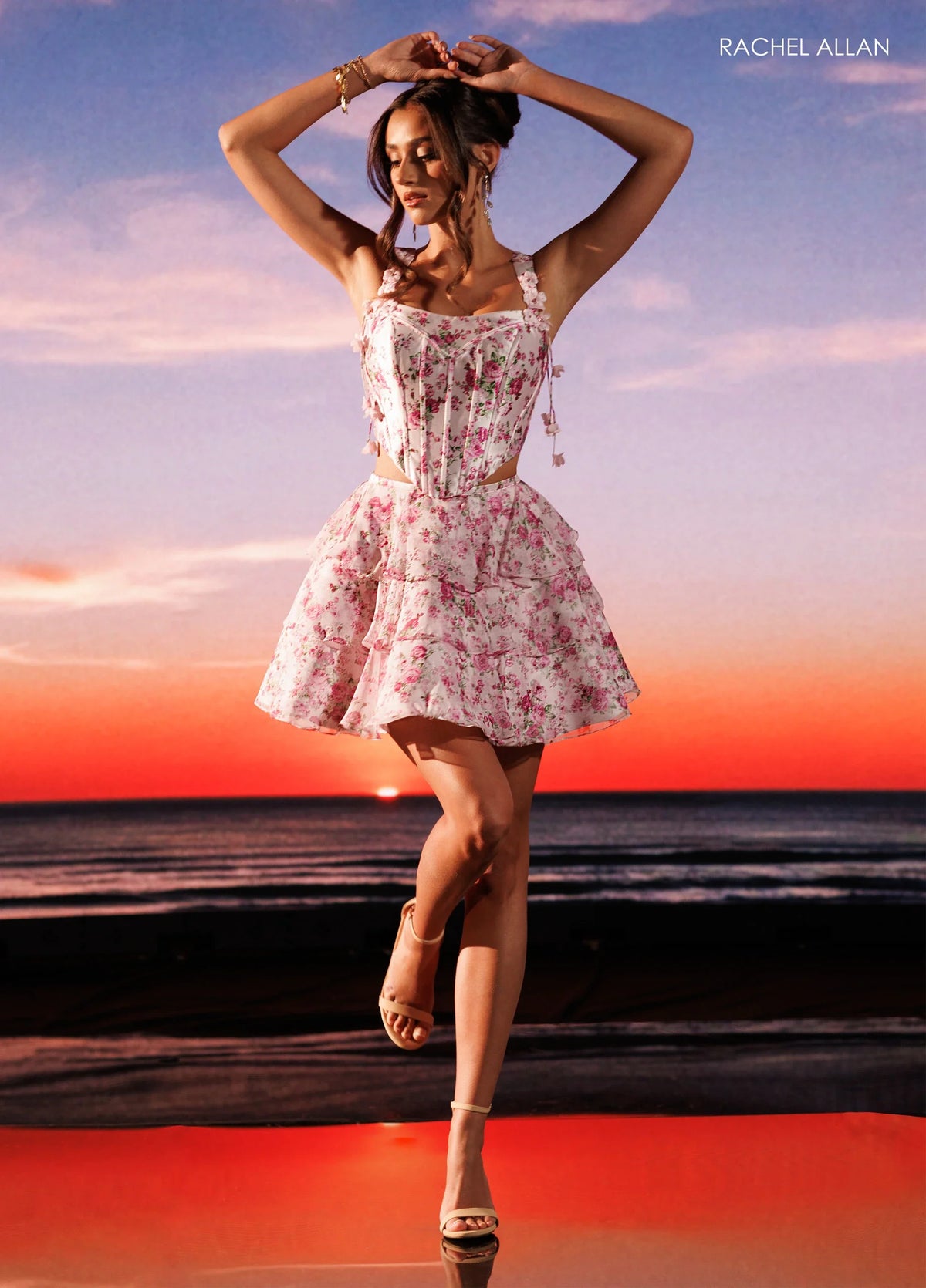 Rachel Allan PINK PRINT Apparel & Accessories > Clothing > Dresses