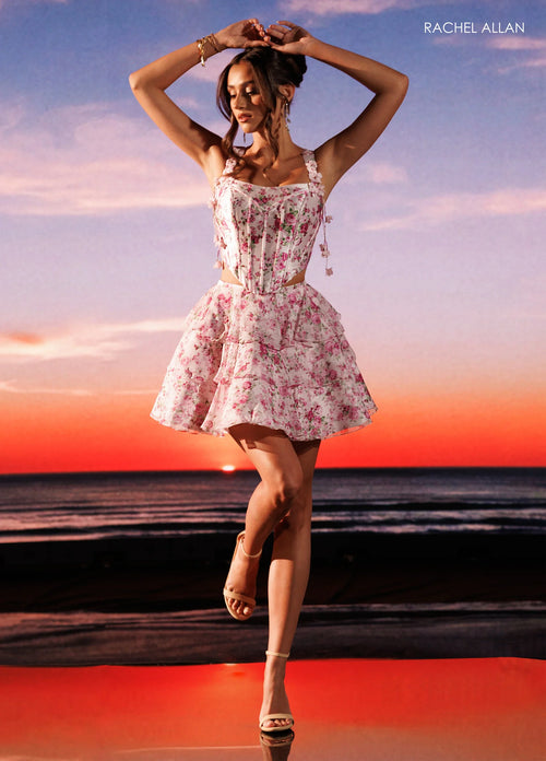 Rachel Allan PINK PRINT Apparel & Accessories > Clothing > Dresses